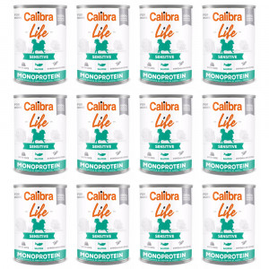 CALIBRA Dog Life Sensitive Lachs mit Reis - Nassfutter für Hunde - 12x400g