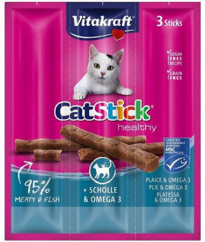 VITAKRAFT CatStick Mini with flounder and Omega-3 - Katze behandeln - 3 Stück