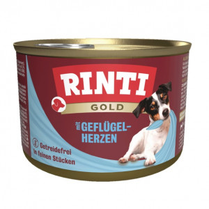 RINTI Gold Poultry hearts - Nassfutter für Hunde - 185g