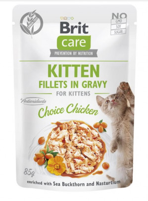 BRIT Care Cat Kitten Choice Pouch – Nassfutter für Katzen – 85 g