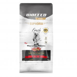 BIOFEED Euphoria Fresh Adult Mini & Small Pork with beef - trockenfutter für Hunde - 8kg