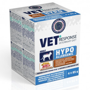 VET RESPONSE Hypoallergenic Duck - nassfutter für Katzen - 4x85g