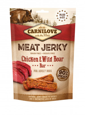 CARNILOVE MEAT JERKY Chicken with Wild Boar - Hundesnack - 100 g 