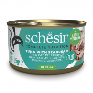 SCHESIR in jelly Tuna with sea bream - nassfutter für Katzen – 85 g