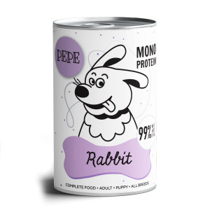 PAKA ZWIERZAKA Pepe Rabbit - Nassfutter für Hunde - 400g