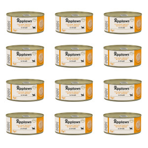 APPLAWS Chicken breast with cheese - nassfutter für Katzen - 12x70g 