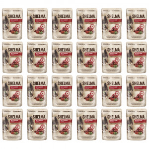 SHELMA Rich in beef in sauce - nassfutter für Katzen - 24x85g