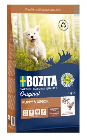 BOZITA Original Puppy & Junior Chicken - trockenfutter für Hunde - 3kg