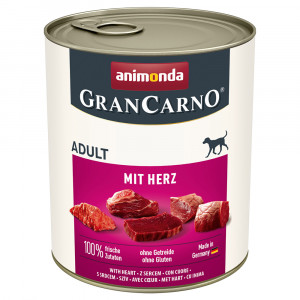 ANIMONDA GranCarno Adult with hearts - nassfutter für Hunde - 800g
