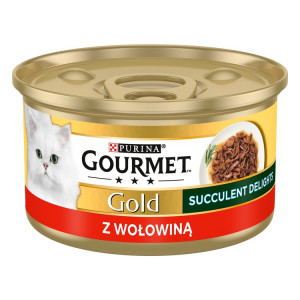 PURINA Gourmet Gold Succulent Delights Beef - Nassfutter für Katzen - 85g 