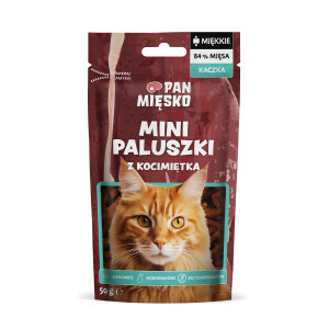 PAN MIĘSKO Mini duck sticks with catnip - Katze behandeln - 50g