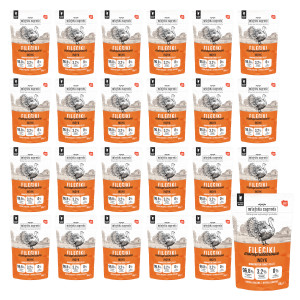 WIEJSKA ZAGRODA Monoprotein-Filets Pute – Nassfutter für Katzen – 24x85g