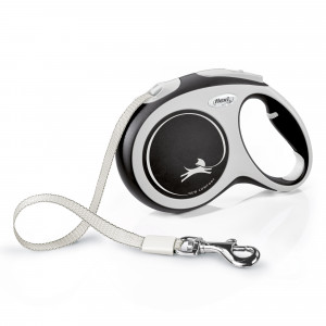 Flexi New COMFORT 8 m Schwarz, Grau Hund Rückziehbare Leine