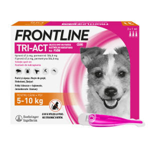 FRONTLINE Tri-Act S Parasitentropfen für Hunde 5-10 kg,- 3 x 1 ml