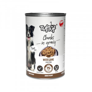 TUF TUF Chunks in gravy with game - Nassfutter für Hunde - 415g