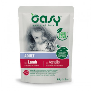 OASY Chunks in gravy Lamb - nassfutter für Katzen - 85g