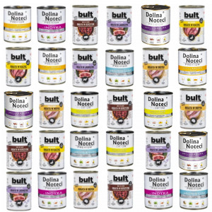 DOLINA NOTECI Premium GESCHMACKS-MIX + BULT GESCHMACKS-MIX - Nassfutter für Hunde - 30x800g