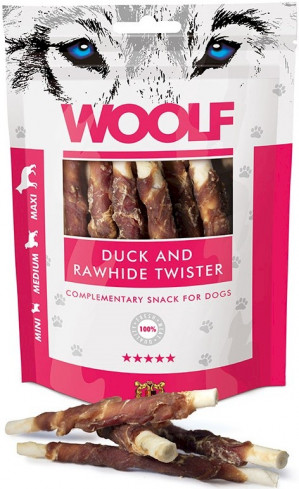 WOOLF Duck rawhide twister - Hundeleckerli - 100g