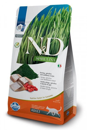 FARMINA N&D Spirulina Herring - Trockenfutter für Katzen - 1.5 kg