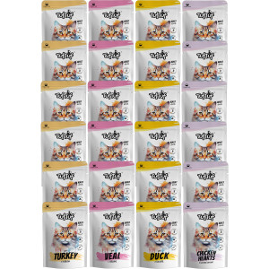 TUF TUF Mielonka MIX Flavours - Nassfutter für Katzen - 24x100g