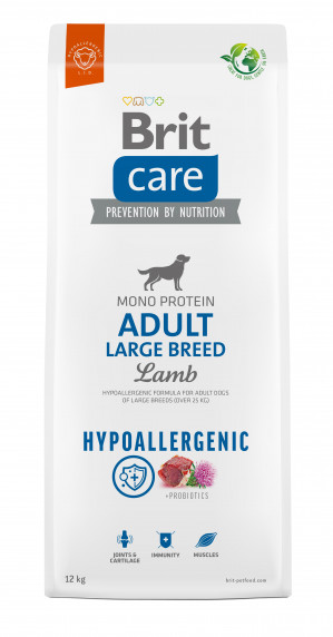 BRIT Care Hypoallergenic Adult Large Breed Lamb - Trockenfutter für Hunde - 12 kg