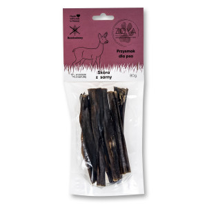 ZOYA Roe deer skin - leckerli für hunde - 80g