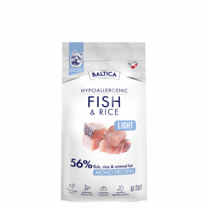 BALTICA Nutraceutic Hypoallergenic Light S Fish with rice - trockenfutter für Hunde - 3kg