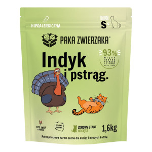 PAKA ZWIERZAKA Turkey with trout Kitten S - trockenfutter für Katzen - 1,6kg