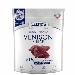 BALTICA Nutraceutic Hypoallergenic Small breeds Venison with rice - trockenfutter für Hunde - 1kg