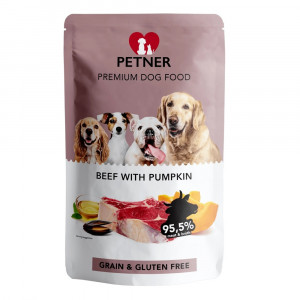 PETNER Beef with pumpkin - Nassfutter für Hunde - 500g