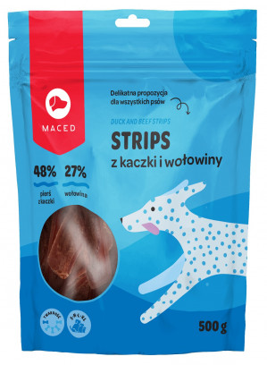 MACED Duck and beef strips - Hundeleckerli - 500g
