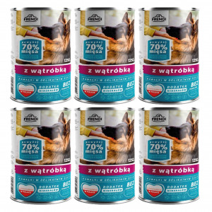 FRENDI mit Leber Stücke in feiner Soße - Nassfutter für Hunde - 6x1250g