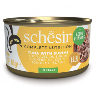 SCHESIR in jelly Tuna with surimi - nassfutter für Katzen – 85 g