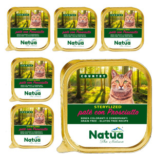 NATUA Country Sterilised Schinken – Nassfutter für Katzen – 6x100g