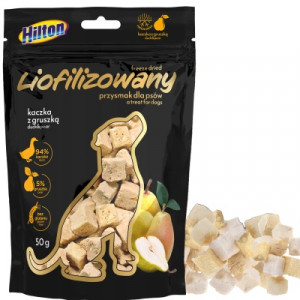 HILTON Freeze-dried treats with duck and pear - leckerli für hunde - 50g