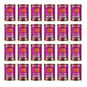 CHAMPER Coat & Skin Monoprotein Lamm – Nassfutter für Hunde – 24×400 g