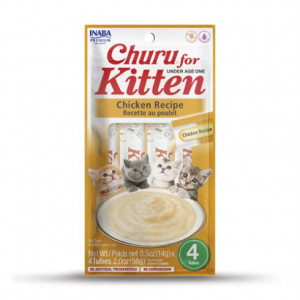 INABA Churu Kitten Chicken - Katzenleckerli - 4x14 g
