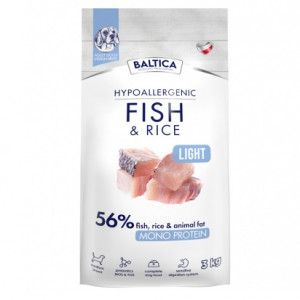 BALTICA Nutraceutic Hypoallergenic Light M Fish with rice - trockenfutter für Hunde - 3kg