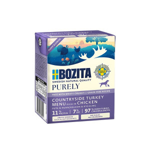 BOZITA Purely Paté Duoprotein Junior Chicken and turkey - Nassfutter für Hunde - 370g