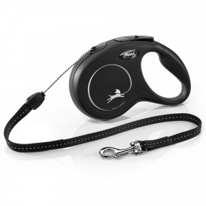 Flexi New CLASSIC 8 m Schwarz Hund Rückziehbare Leine