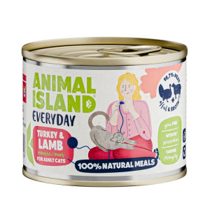 ANIMAL ISLAND Everyday Turkey and lamb - nassfutter für Katzen - 200g