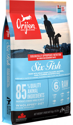 ORIJEN Six Fish - Trockenfutter für Hunde - 6 kg