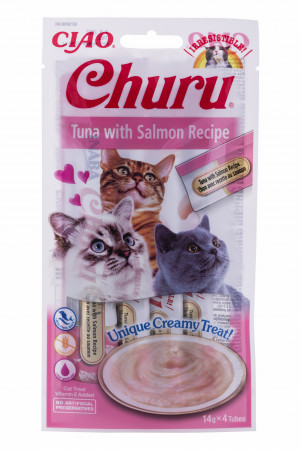INABA Churu Thunfisch mit Lachs - Katze behandeln - 4x14 g