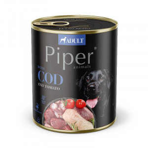 DOLINA NOTECI Piper Animals with cod and tomato - Nassfutter für Hunde - 800g