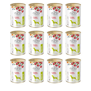 4VETS Natural Allergy Lamb Dog - Nassfutter für Hunde - 12x400g