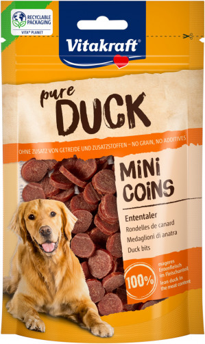 VITAKRAFT Duck Mini Coins – Leckerli für Hunde – 80 g