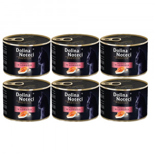 DOLINA NOTECI Premium reich an Lachs - Nassfutter für Katzen - 6x185g