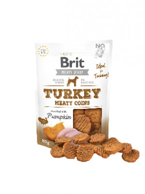 Brit Jerky Turkey Meaty Coins - Truthahn - Welpenleckerli - 80 g