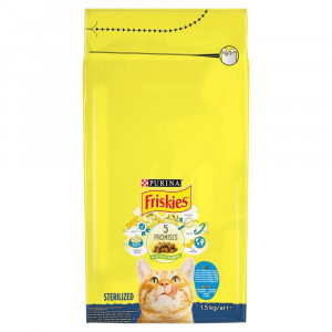 FRISKIES Sterilized Salmon and tuna with vegetables - Trockenfutter für Katzen - 1,5 kg 