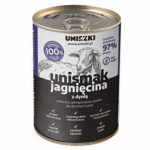 UNISZKI Unismak Lamm mit Kürbis - Nassfutter für Hunde - 410 g